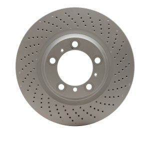 Porsche 911 Brake Rotor (1) - Rear Right - R1 Concepts - GeoSPEC Coated Rotor - Drilled - `07-`13